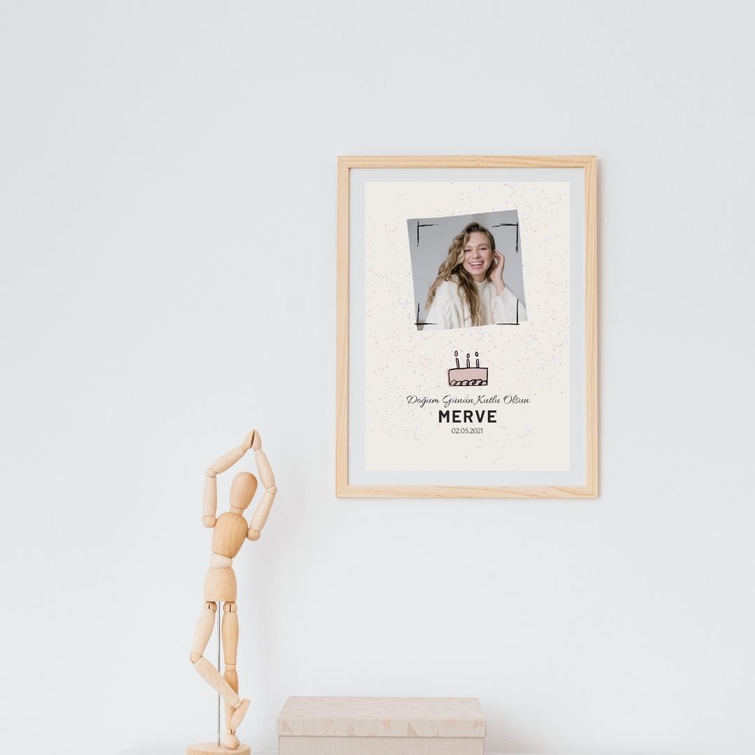 Kişiye Özel Doğum Günü Hediyesi Pasta Tasarım Fotoğraf