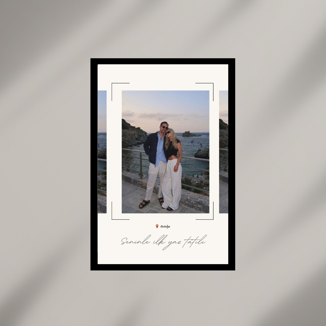 Konumlu ve Kişisel Yazı Alanlı Tasarım Sevgiliye Hediye