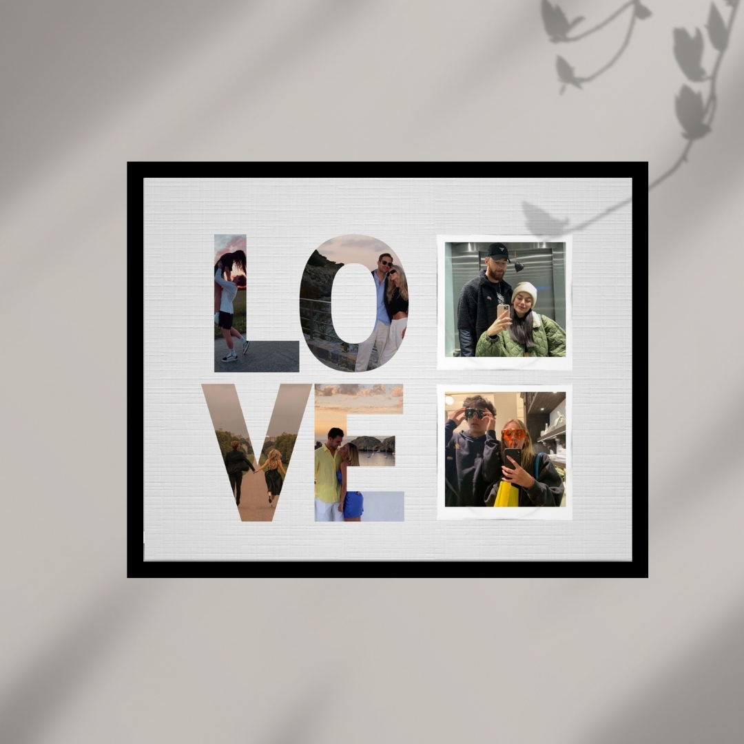 Love Harf Kolaj Sevgiliye Hediye